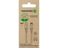 Kabelis USB Swissten USB-C - Lightning 1.2 m Baltas (71505301ECO*)