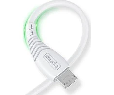 CABLE T-PHOX NATURE MICRO USB Baltas 1.2M 3A