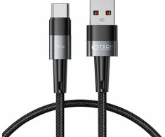 Kabelis 66W 6A 0,25m USB – USB-C Tech-Protect UltraBoost pilkos spalvos