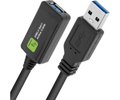 Kabelis USB Techly USB-A - USB-A 5 m Juodas (ICUR3050G)