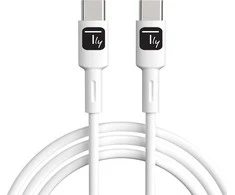 Laidas USB Techly USB-C - USB-C 1 m baltas (ICOC-MUSB20-C60W1)