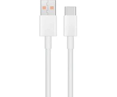 XIAOMI originalus kabelis USB A į Type C 6A 1 m baltos spalvos bulk pakuotė