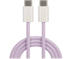 Telforceone Maxlife MXUC-06 kabelis USB-C - USB-C 1,0 m 20W purpurinis nailonas