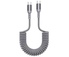 Teltech USB-C - USB-C spyruoklinis 100W 2m