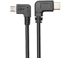 Kabelis USB THB Bury USB-C - microUSB Juodas (0-07-0406-0)