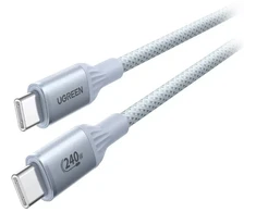 Kabelis USB Ugreen L534 USB-C do USB-C 2m 240W (sidabrinė ir-balta) (UGR5909)