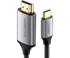USB kabelis Ugreen USB-C - HDMI 1,5 m sidabro (50570)