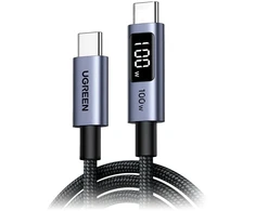 Kabelis USB Ugreen USB-C - USB-C 1 m Juodai-pilka (UGR5962)