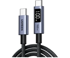 Kabelis USB Ugreen USB-C - USB-C 1 m Juodai-pilka (UGR5962)