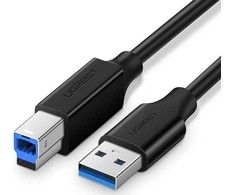 USB 3.0 AB UGREEN US210 kabelis spausdintuvui 1m