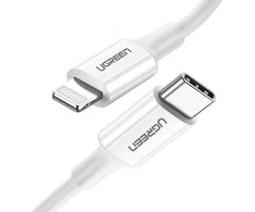 Kabelis Lightning į USB-C UGREEN 3A US171, 1.5 m (baltas)