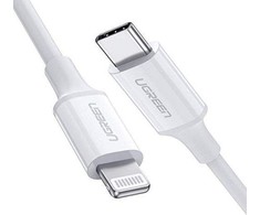 USB laidas Ugreen US171 MFi USB-C iki Lightning 3A 1.0m baltas