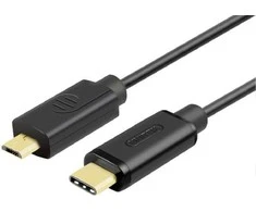 Unitek USB-C - microUSB 1.0m juoda