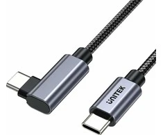 Unitek Kabelis USB-C kampinis 90° PD100W 1m