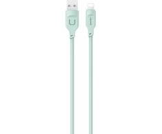 USAMS Lightning kabelis 2.4A 1.2m greito įkrovimo Lithe Series žalias SJ565USB04 (US-SJ565)