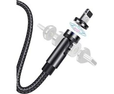USAMS Kabelis magnetinis U59 lightning 2.1A Fast Charge 1m pintas juodos spalvos SJ472USB01 (US-SJ472)