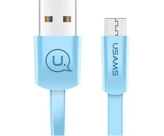 USAMS plokščias kabelis U2 microUSB 1,2mmėlynos spalvos SJ201MIC04 (US-SJ201)