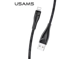 USAMS Kabelis pintas U41 lightning 1m2A juodos spalvos SJ391USB01 (US-SJ391) Fast Charge