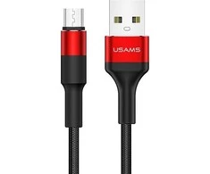 USAMS pintas kabelis U5 2A micro USBraudonos spalvos 1,2m SJ224USB02 (US-SJ224)