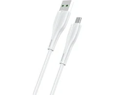 USAMS CABLE U38 MICROUSB 4A GREITAS ĮKROVIMAS OPPO 1M Baltas
