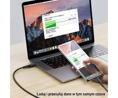 Usams U43 USB-C į USB-C greito įkrovimo laidas 100W, Juodas