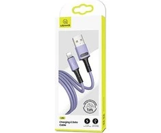 USAMS Kabelis U52 lightning 2A Fast Charge 1m violetinės spalvos SJ434USB04 (US-SJ434)