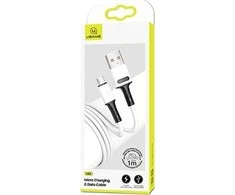USAMS kabelis U52 microUSB 2A greito įkrovimo 1m baltos spalvos SJ435USB01 (US-SJ435)