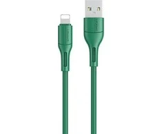 USAMS Kabelis U68 lightning 2A Fast Charge 1m žalios spalvos SJ500USB04 (US-SJ500)