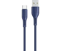 USAMS Kabelis U68 USB-C 2A Fast Charge 1m mėlynos spalvos SJ501USB03 (US-SJ501)