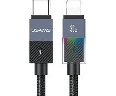 Kabelis USAMS SJ776 PD 30W USB-C/Lightning 1.2m, tamsintuvas