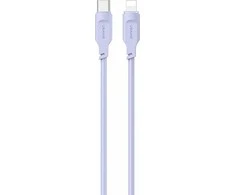 USAMS kabelis USB-C į Lightning 20W 1.2m PD Fast Charging Lithe Series violetinė SJ566USB03 (US-SJ566)