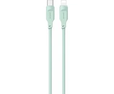 USAMS USB-C laidas su „Lightning“ 20W 1.2m PD greito įkrovimo „Lithe“ serijos žalias SJ566USB04 (US-SJ566)