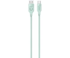 USAMS kabelis USB-C 6A 1.2m Port Ekranas Fast Charging Lithe Series žalios spalvos SJ568USB04 (US-SJ568)