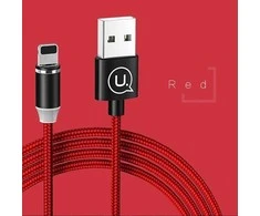 USAMS Kabelis magnetyczny U-Sure lightning 1m 2.1A pintas raudonos spalvos SJ292USB02 (US-SJ292)