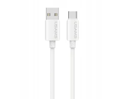 Kabelis USAMS U98 3A Silicone Fast Charging USB-C baltos spalvos