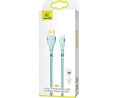 USAMS Kabelis pintas U33 lightning 1,2m2A Fast Charging mėlynos spalvos SJ360USB02 (US-SJ360)