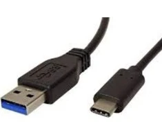 Neutralle USB kabelis (3.1), USB A M - USB C (M), 1m, apvalus, juoda, plastikas bag