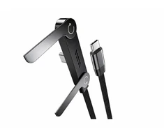 Vakoss TC-U570 USB-C į USB-C kabelis su stovu, 100 W, 1 m, juodas