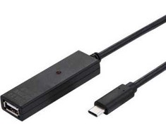 USB kabelis Value USB-A - USB-C 20 m juodas (12.99.1114)