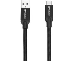 Kabelis USB Verbatim USB-A - USB-C 1 m Juodas (48871)