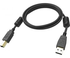 USB kabelis Vision USB-A - USB-B 2 m juodas (TC 2MUSB/BL)