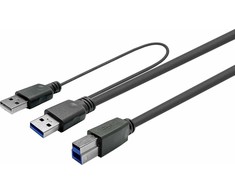 Kabelis USB VivoLink USB-A - USB-B 10 m Juodas (PROUSB3AB10C-DUAL)