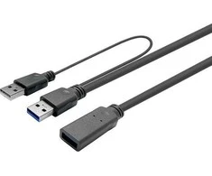 VivoLink USB laidas 2x USB-A – USB-A 10 m juodas (PROUSB3AAF10C)