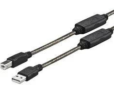 USB kabelis VivoLink USB-A - mikro B 5 m juodasis (PROUSB5)
