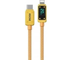 WEKOME WDC-08 Vanguard serijos USB-C į žaibo greito įkrovimo PD 20W jungiamasis laidas 1 m aukso spalvos