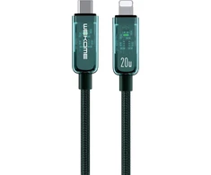 WEKOME WDC-181 Vanguard serija – USB-C ir itin greito įkrovimo PD 20 W jungiamasis laidas, 1,2 m (žalias)