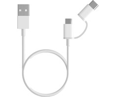 „Mi 2-in-1“ USB laidas („Micro USB“ iki C tipo) „Xiaomi USB-A“, C tipas