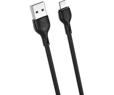 XO kabelis NB200 USB - Lightning 1,0m 2.1A juodos spalvos