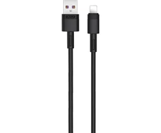XO kabelis NB-Q166 USB - Lightning 1,0 m 5A juodos spalvos