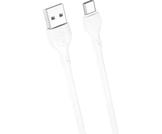 XO kabelis NB200 USB – USB-C 1,0m 2.1A baltas